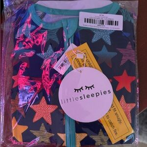 Little Sleepies Starry Kids Pajamas - Blue and Multicolor